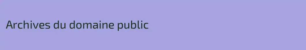 Archives du domaine public